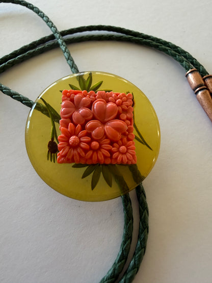 Antique Button Bolo Tie - 3