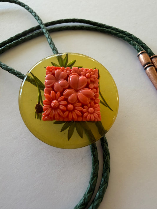 Antique Button Bolo Tie - 3