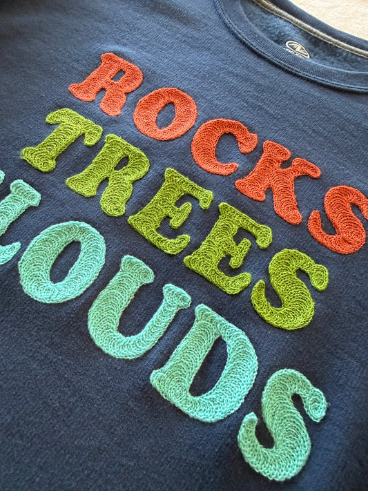 Navy - Rocks Trees Clouds Sweatshirt