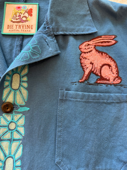 Vintage Blue Chore Coat - Collage