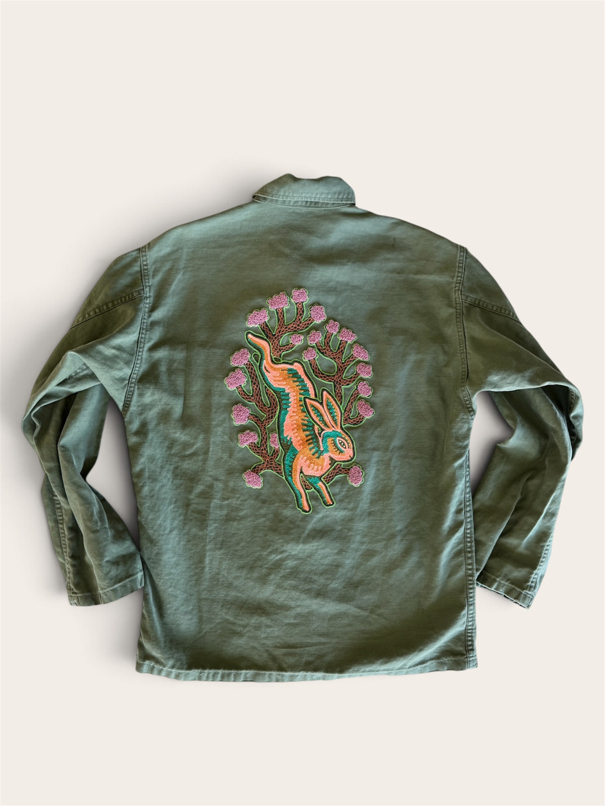 Vintage Green Military Shirt - Jackrabbit Thistle
