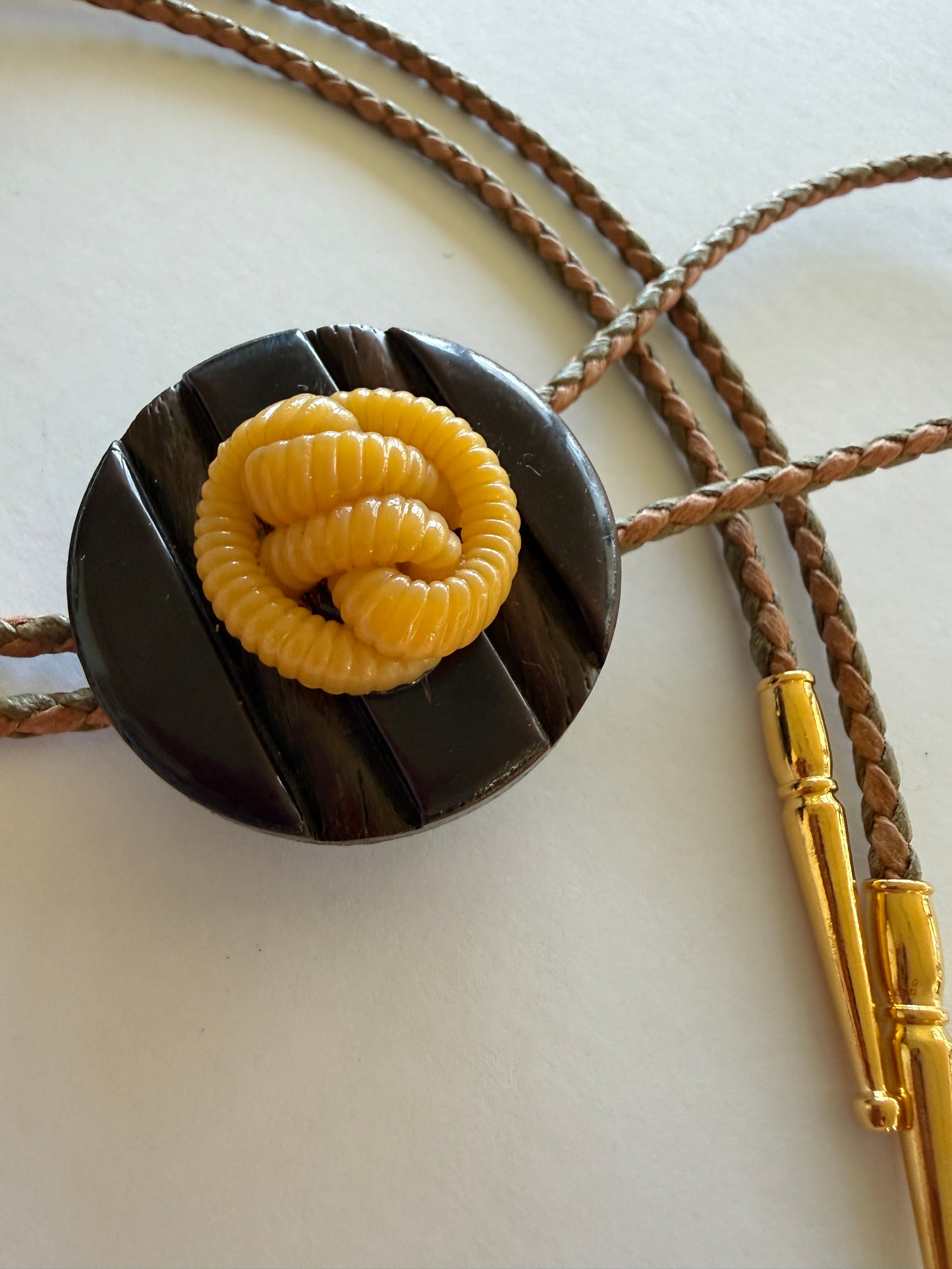 Antique Button Bolo Tie - 4