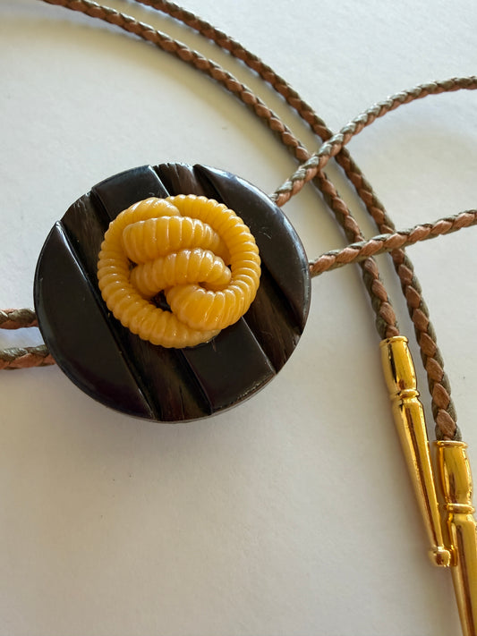 Antique Button Bolo Tie - 4