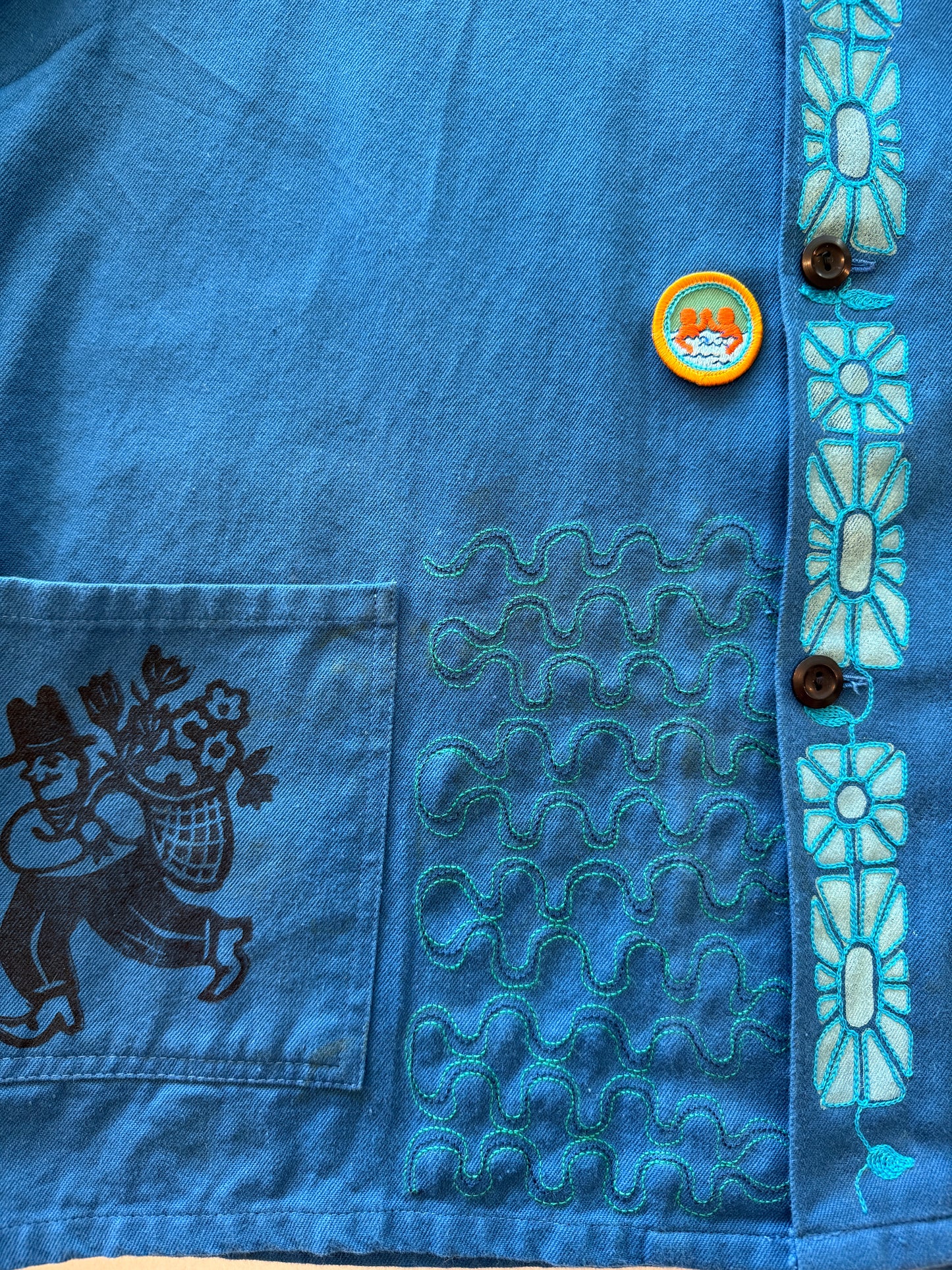 Vintage Blue Chore Coat - Collage