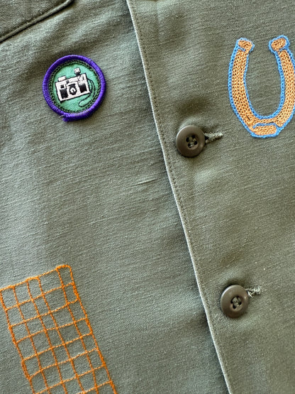 Vintage Military Shirt - Snake Bloom