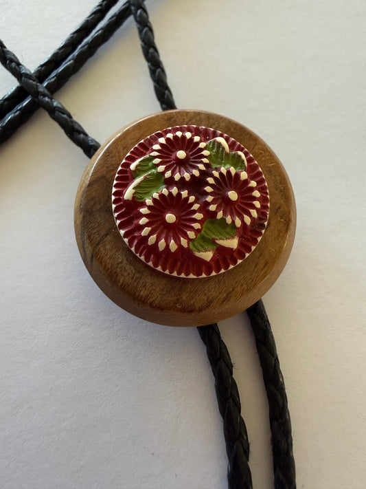 Antique Button Bolo Tie - 2