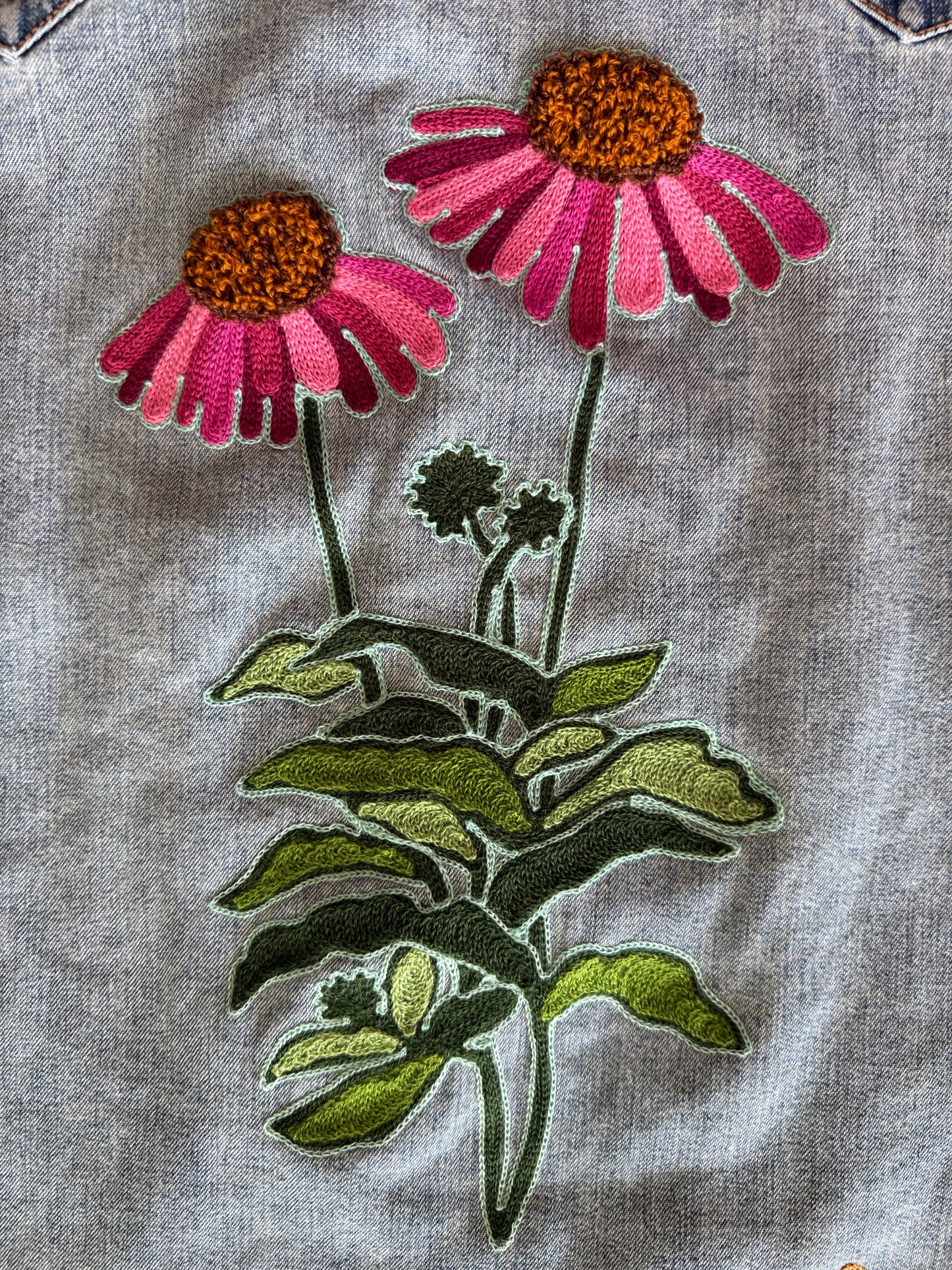 Vintage Denim Shirt - Coneflower 01
