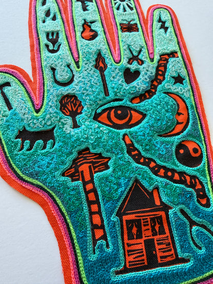 Magic Hand Backpatch Teal & Orange