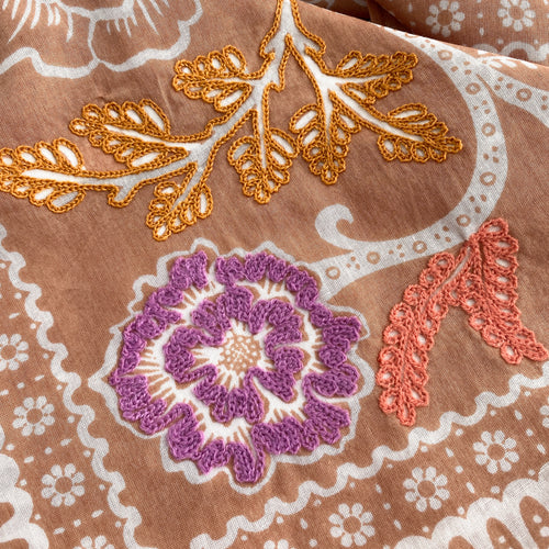 Embroidered Spice Ramble Bandana-Cotton