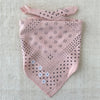 Embroidered Ash Pink Dot Bandana-Silk