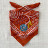 Embroidered Terracotta Ramble Bandana-Cotton