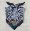 Embroidered Iron Bandana-Cotton