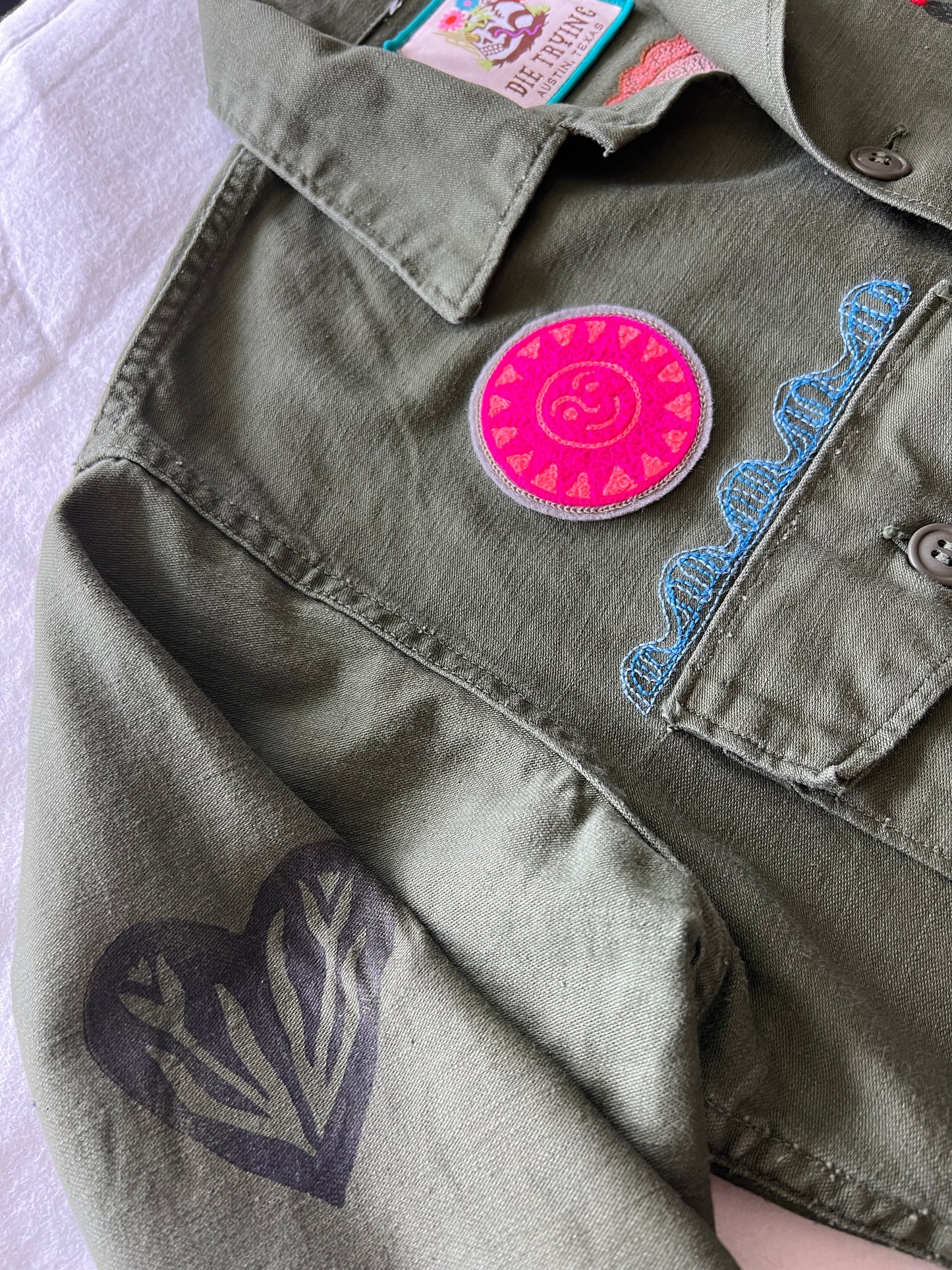 Vintage Military Shirt - Coyote Bloom