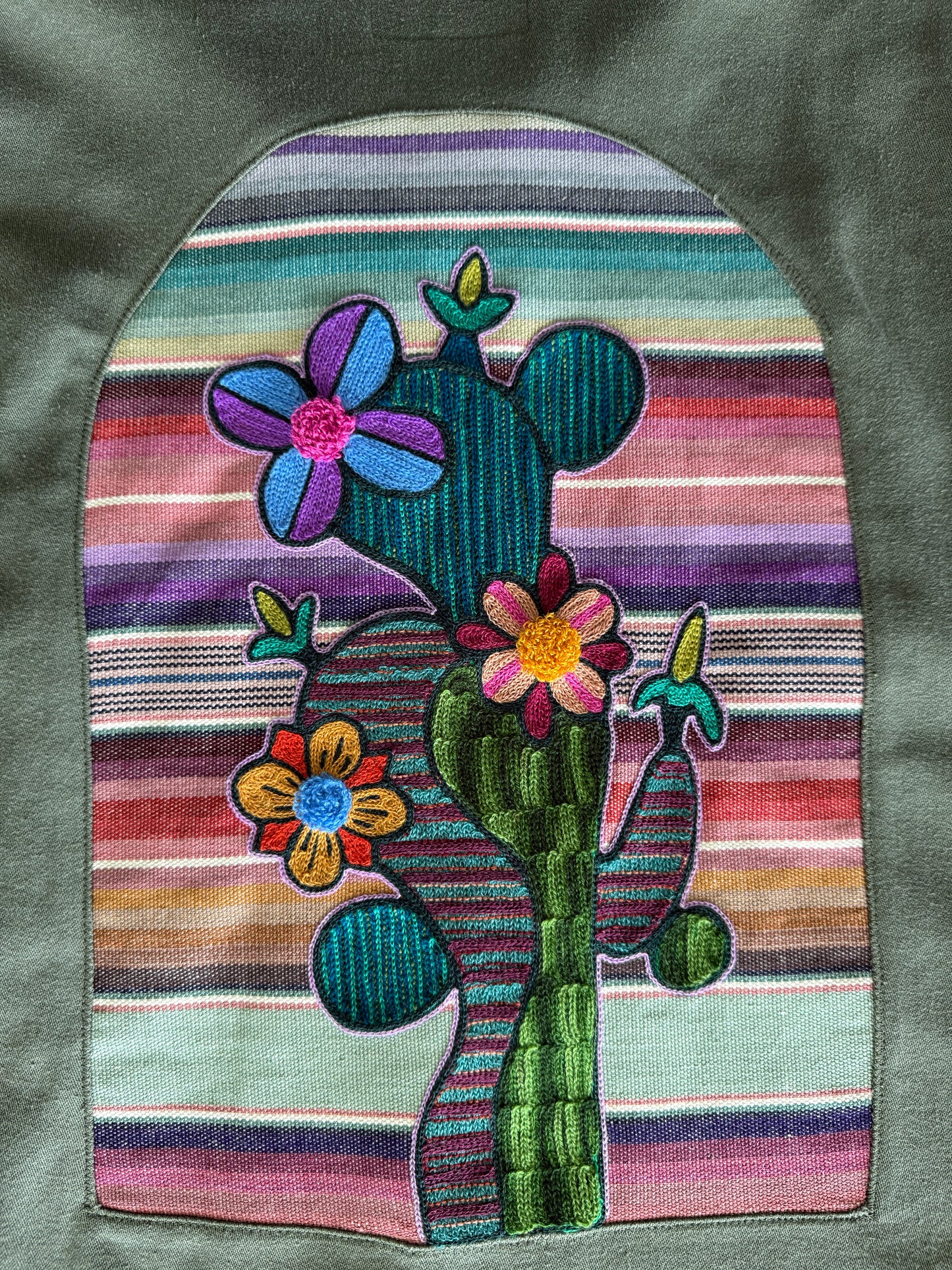 Vintage Military Shirt - Serape Cactus