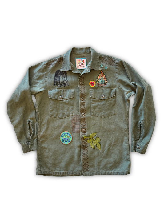 Semi-Custom - Vintage Embroidered Shacket - Campfire