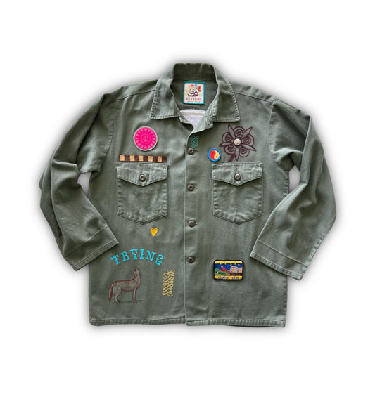 Vintage Military Shirt - Serape Cactus