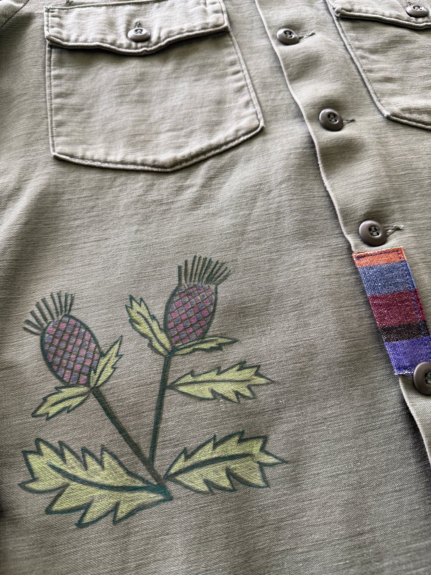 Vintage Military Shirt - Serape Armadillo