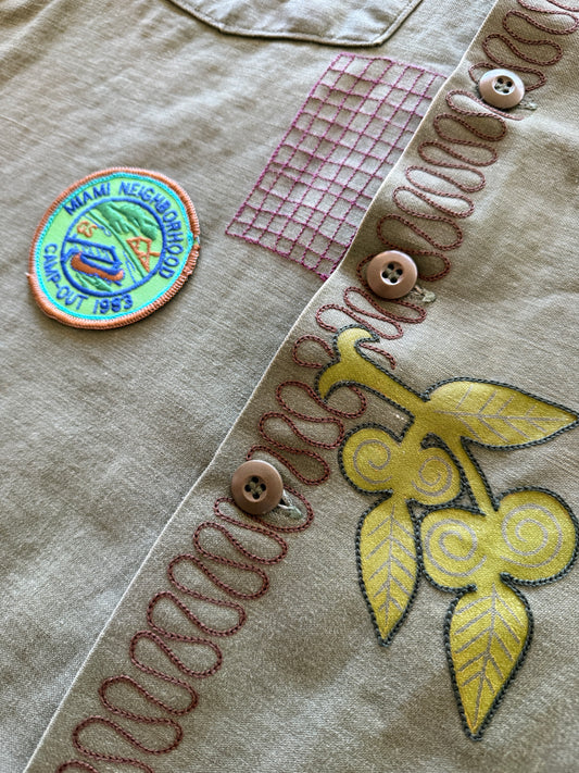 Semi-Custom - Vintage Embroidered Shacket - Campfire