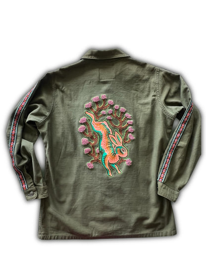 Vintage Military Shirt - Jackrabbit Triangles