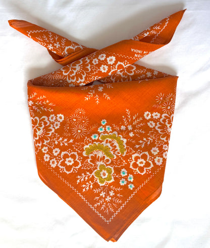 Embroidered Terra Field Bandana-Cotton