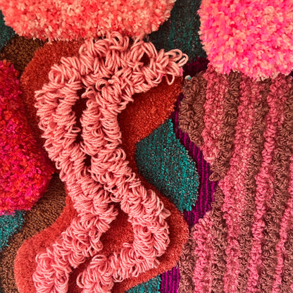 Pink Vibrations Tufted Wall Hanging