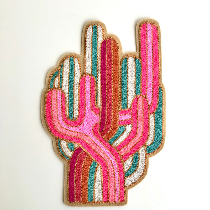 Neon Cactus Dreams Chainstitch Backpatch- PREORDER