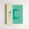 Checker Moon Dot Journal in Teal