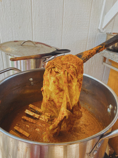 Naturally Dyed Embroidered Bandana-Clouds