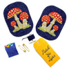 Mushrooms Elbow Patch Set-Navy