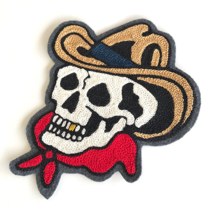 Gold Toothed Cowboy Chainstitch Patch