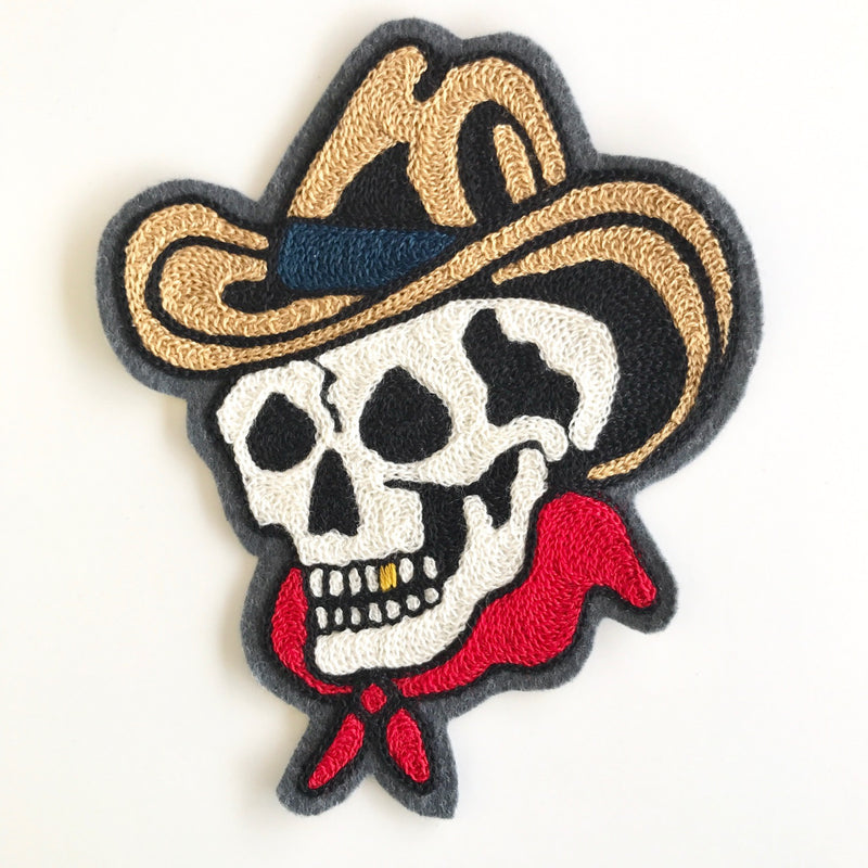 Gold Toothed Cowboy Chainstitch Patch