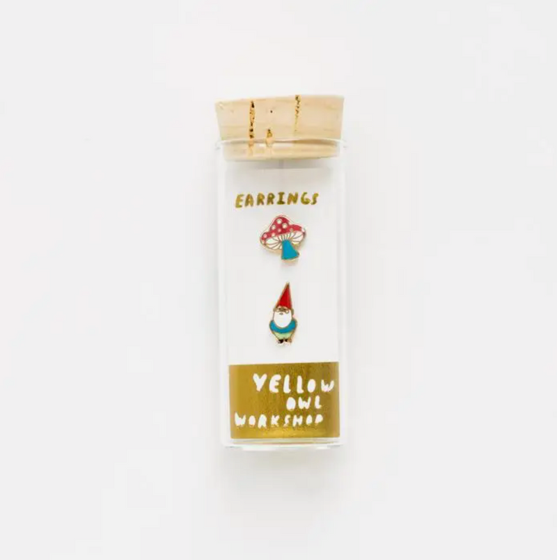 Gnome And Mushroom Earrings