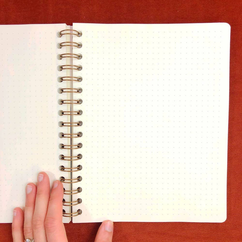 Checker Moon Dot Journal in Teal