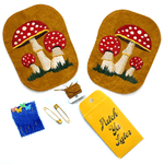 Mushrooms Elbow Patch Set-Camel