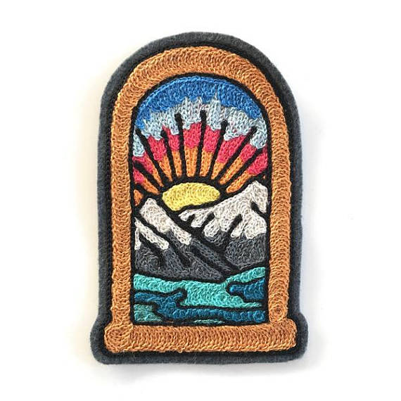 Mountain View Chainstitch Patch