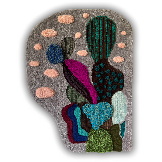 Pink Clouds Tufted Wall Hanging