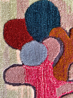 Abstract Cactus Pink Wall Hanging