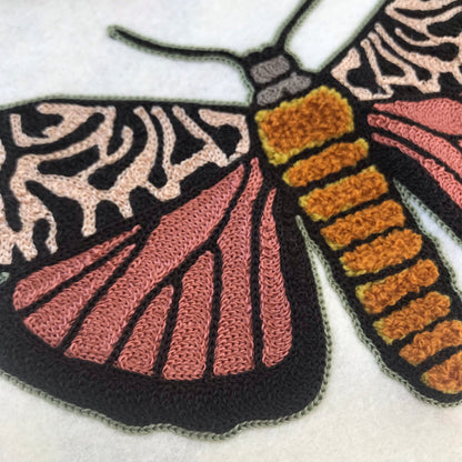 Tiger Moth Chainstitch & Chenille Patch