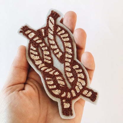 Square Knot Chainstitch Patch