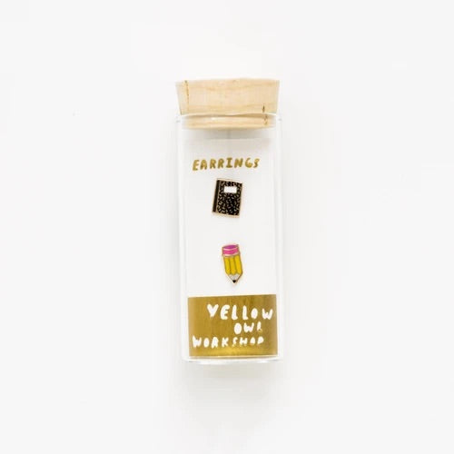 Pencil & Composition Book Earrings