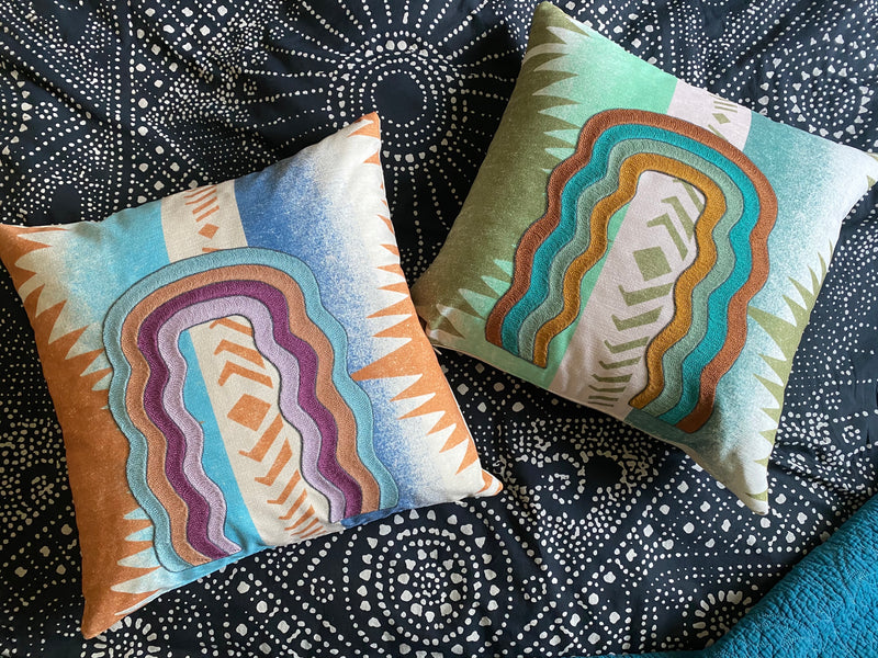 Wave Pillow Green