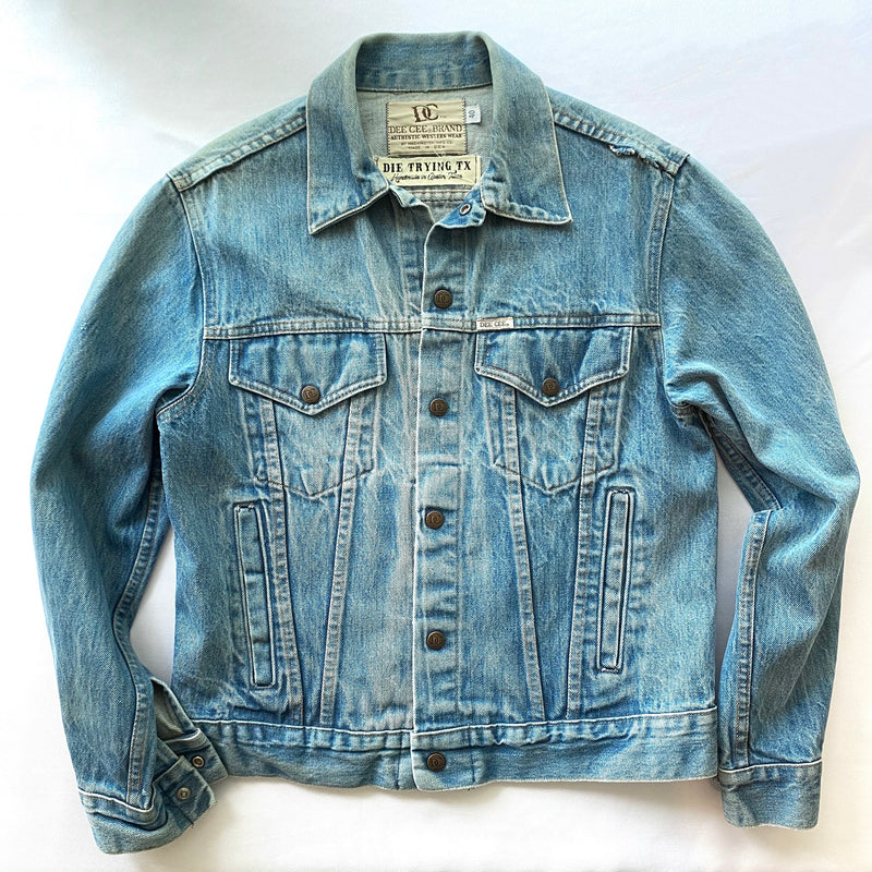 Vintage Denim Jacket - Mirror Flower Rust
