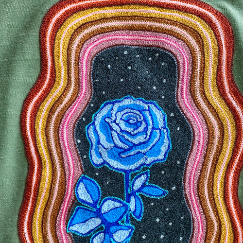 Army Shirt Blue Rose