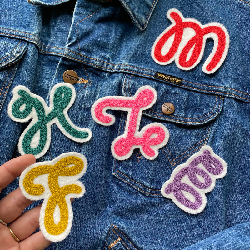 Custom Cursive Initial Patch