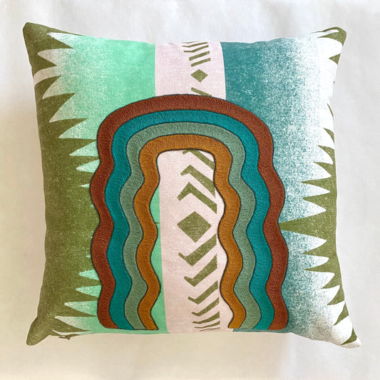 Wave Pillow Green