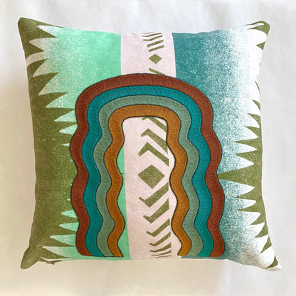 Wave Pillow Green