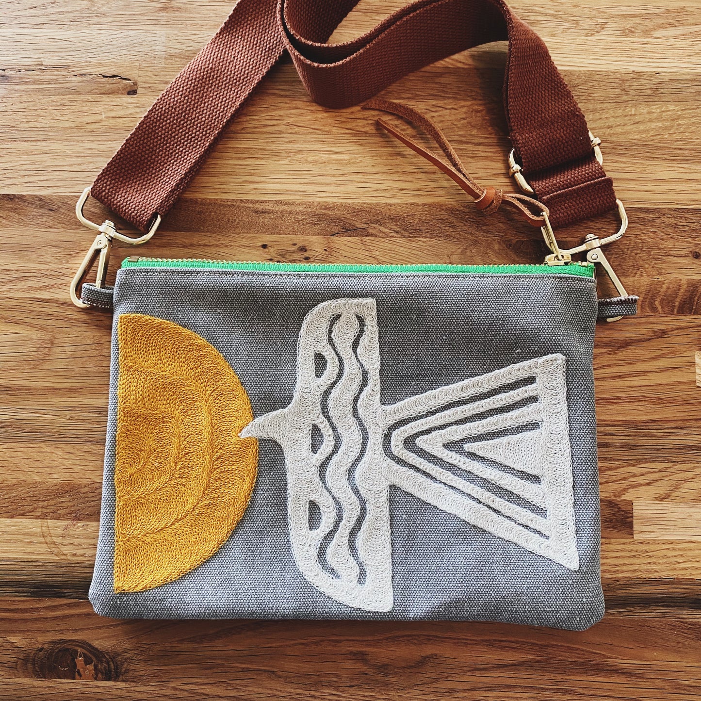 Bird Sun Zippered Bag