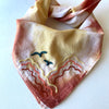Naturally Dyed Embroidered Bandana-Clouds