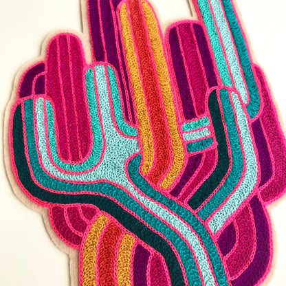 Neon Cactus Dreams Chainstitch Back patch