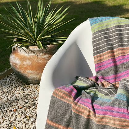 Alpaca Throw - Fireworks - With Custom Embroidery